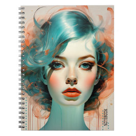 PERSONALIZAR: Chica con pelo azul | Cuaderno
