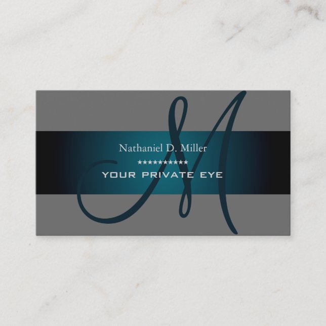 Personalizar de esta tarjeta de presentación monog (Anverso)