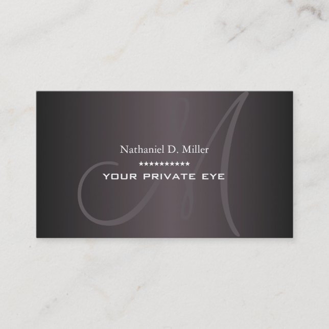 Personalizar de esta tarjeta de visita monograma (Anverso)
