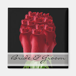 Personalizar de imanes de Boda de Rosa Roja para c