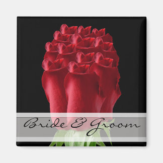 Personalizar de imanes de Boda de Rosa Roja para c