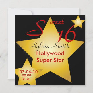Personalizar de invitación de Hollywood Super Star