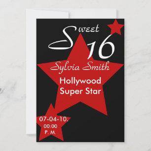 Personalizar de invitación de Hollywood Super Star