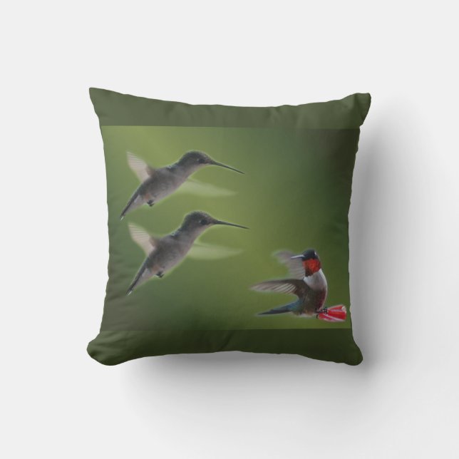 personalizar de la almohada de tiro del colibrí (Anverso)