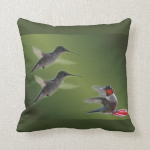 personalizar de la almohada de tiro del colibrí