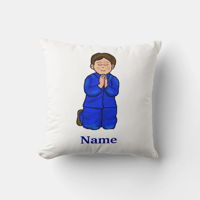 ¡Personalizar de la almohada del rezo del niño del (Anverso)