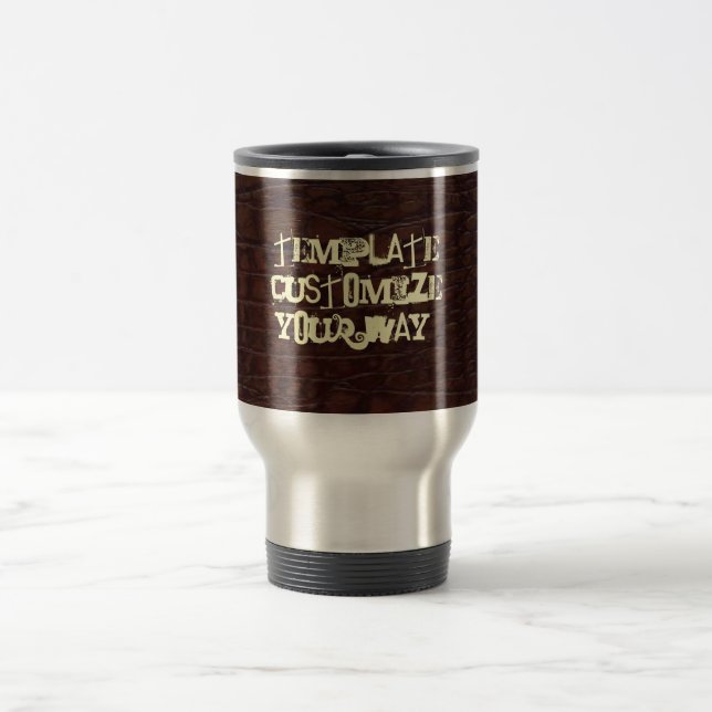 ¡Personalizar de la plantilla! Taza del acero (Centro)