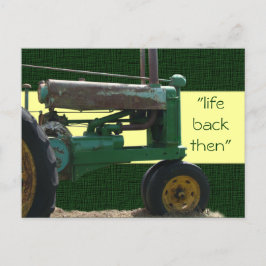 Personalizar de la tarjeta postal del Tractor Verd
