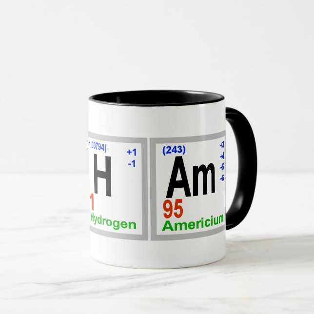 ¡Personalizar de la taza de los elementos químicos (Anverso derecho)