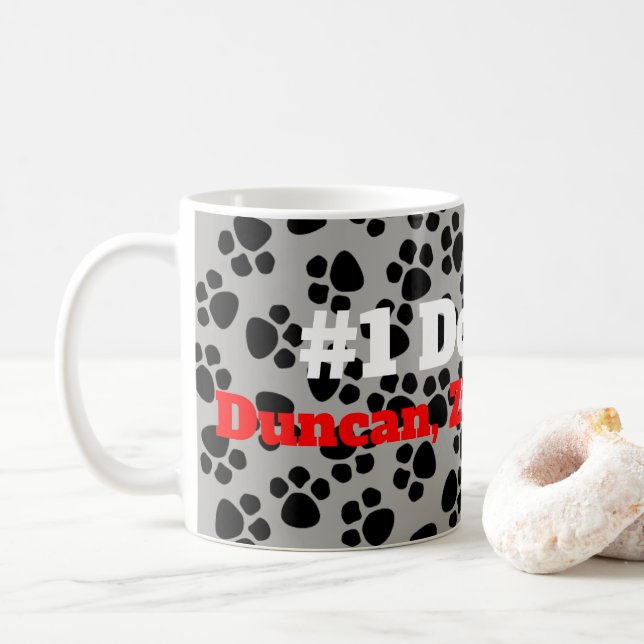 Personalizar de la taza del papá del perro #1 con (Con donut)