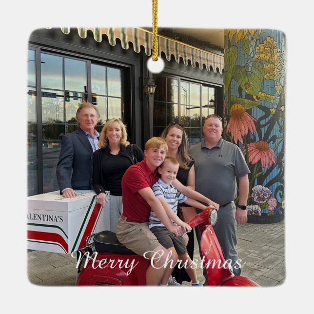 Personalizar de Ornamentos de Navidad 2 fotos y te (Reverso)