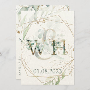 Personalizar de oro de Chuppah Eucalyptus