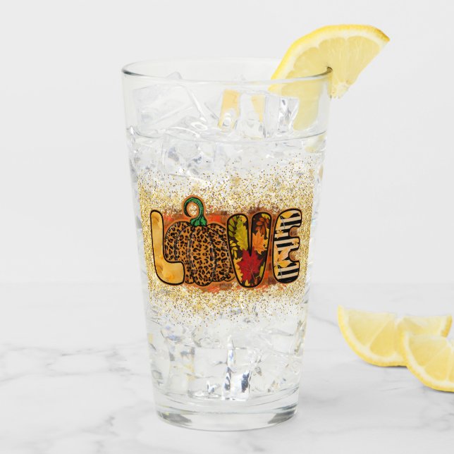 Personalizar de otoño de la calabaza de amor (Reverso (hielo))