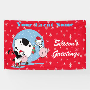 Personalizar de pancartas de vacas rurales con som