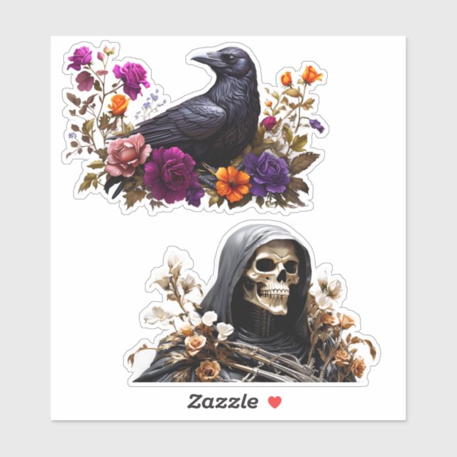 Personalizar de Pegatinas Vinyl Raven y Grim Reape (Hoja)