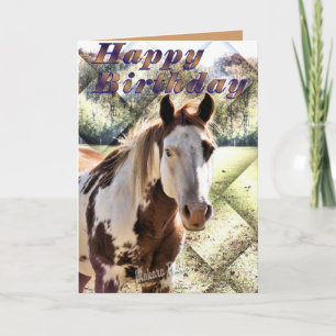 Personalizar de tarjetas Horse Bday