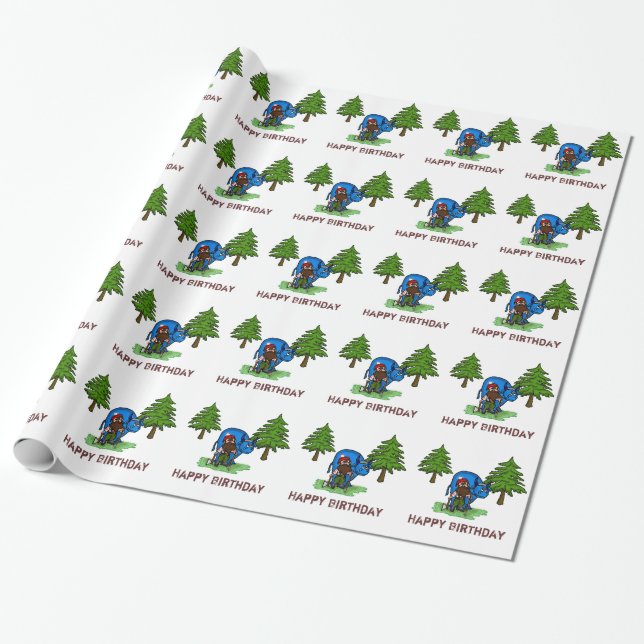 ¡Personalizar del papel de regalo de Paul Bunyan (Desenrollado)