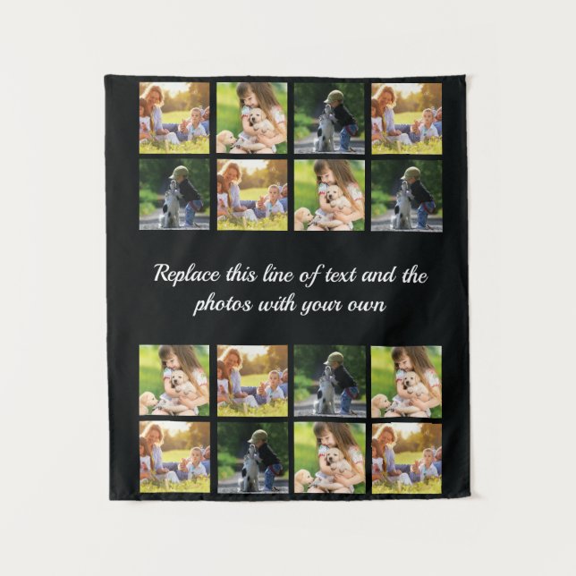 Personalizar el collage de fotografías y el tapiz  (Anverso)