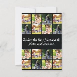 Personalizar el collage de fotografías y el texto