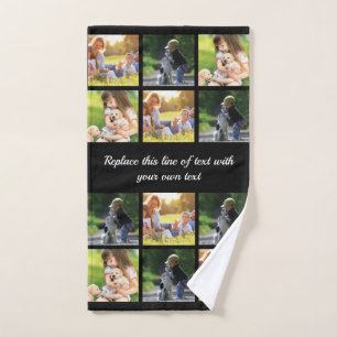 Personalizar el collage de fotografías y el texto