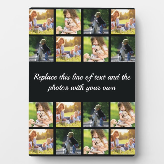 Personalizar el collage de fotografías y la placa  (Frente)