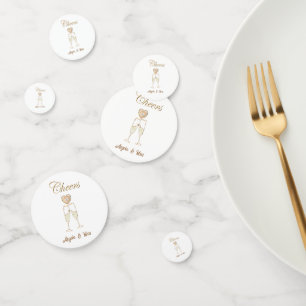 Personalizar el confeti de la mesa de vidrio-coraz