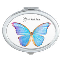 Personalizar el espejo compacto BLUE BUTTERFLY
