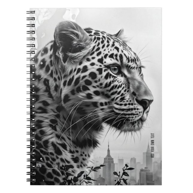 PERSONALIZAR: El leopardo en la ciudad | Cuaderno (Frente)