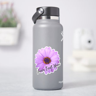 Personalizar el nombre de diseño de flor pegatina 
