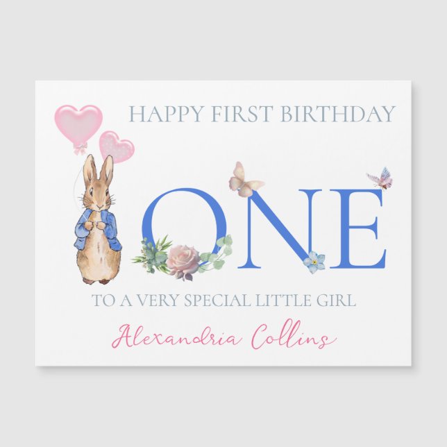 Personalizar el nombre del niño Peter 1er cumpleañ (Anverso)