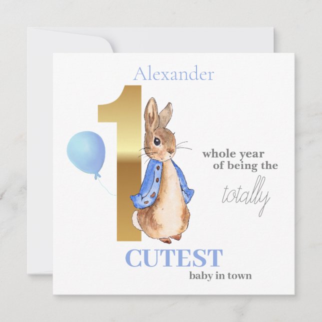 Personalizar el nombre del niño Peter the Rabbit (Anverso)