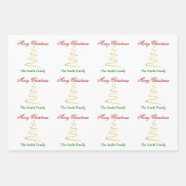 Personalizar el nombre del papel de árbol de Navid