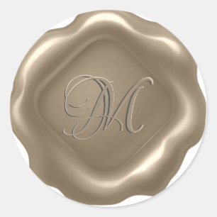 *~* PERSONALIZAR El Sello Inicial De Cera De Oro M