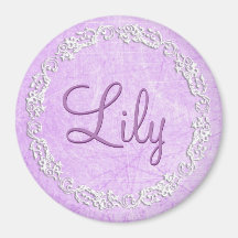 Personalizar este imán de nombre morado