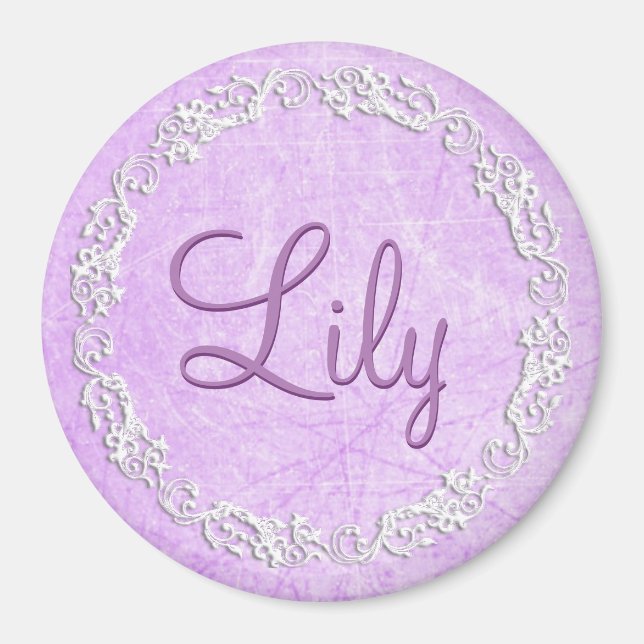 Personalizar este imán de nombre morado (Frente)