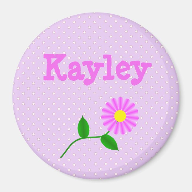 Personalizar este imán de nombres punteados de púr (Frente)