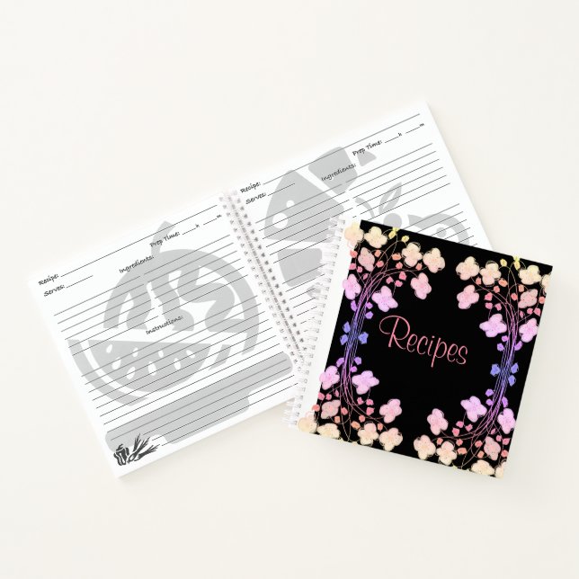 Personalizar este libro de recetas floridas (Interior)