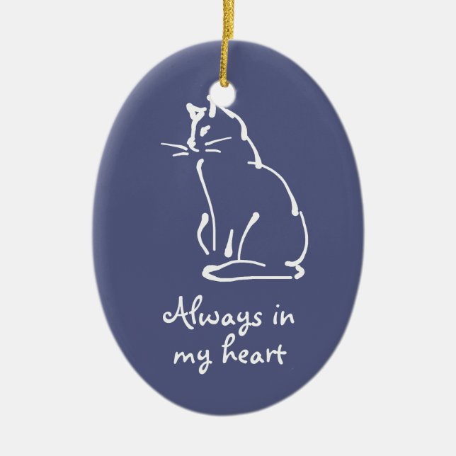 Personalizar este ornamento conmemorativo del gato (Frente)