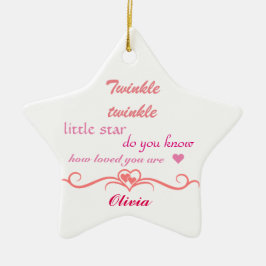 Personalizar, estrella del ornamento del navidad