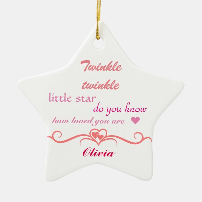 Personalizar, estrella del ornamento del navidad (Frente)