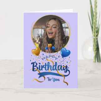 Personalizar Feliz cumpleaños a tu tarjeta plegada