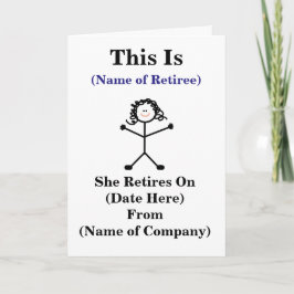 ¡Personalizar grande femenino de la tarjeta del