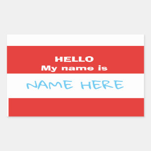 Personalizar hola mi nombre son pegatinas