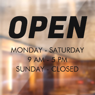 Personalizar Horas de Apertura   Señal de Negro de