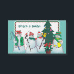 personalizar imanes de snowmen<br><div class="desc">Comparte una sonrisa...  Los regalos de los hombres de nieve son un gran regalo: jóvenes y viejos. Seguro que le traes una sonrisa en un día frío y invernal. Este producto se puede personalizar con su mensaje. ¿No te gusta el color de fondo? ¡¡Elige el tuyo!!</div>