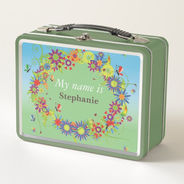 Personalizar insectos de flores coloreadas de bord (Anverso)