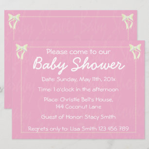Personalizar Invitación a la ducha de una niña de