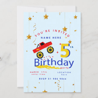 Personalizar invitaciones de cumpleaños de camione
