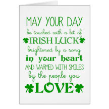 personalizar irlandés de tarjetas de bendición