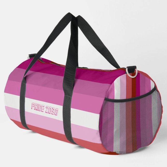 Personalizar la bolsa Duffel - Orgullo Lésbico (Esquina derecha)